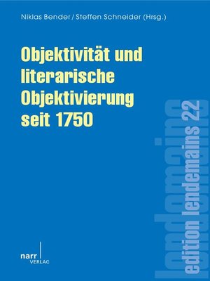 cover image of Objektivität und literarische Objektivierung seit 1750